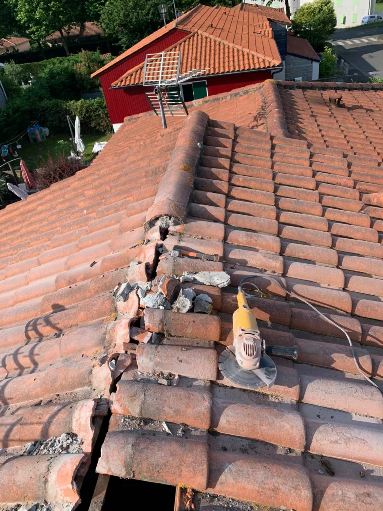 Réparation de fuite dans la toiture